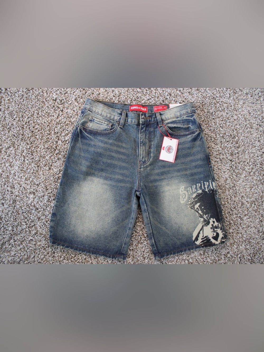 Ring Of Fire Sacrifice Denim Short